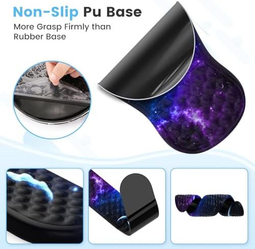 HAOCOO 3-Pcs Ergonomic Keyboard Wrist Rest Set with Mouse Pad
