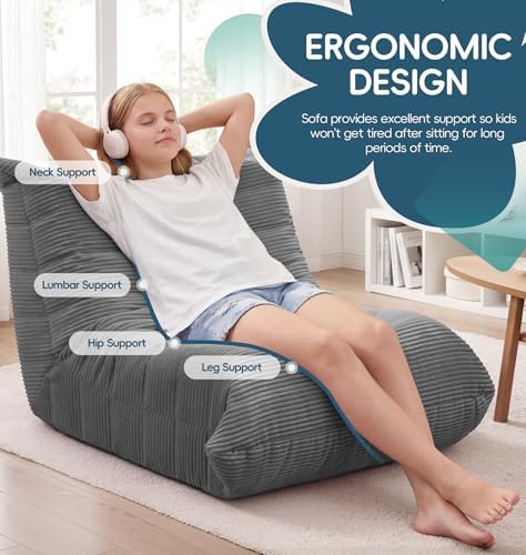 Hobestluk Medium Bean Bag Chairs Lounge Floor Chair BeanBag Couch Togo Sofa