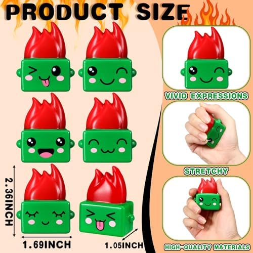 Soulchen 48 Pcs Dumpster Flame Stress Relief Balls Funny Gift for Adults