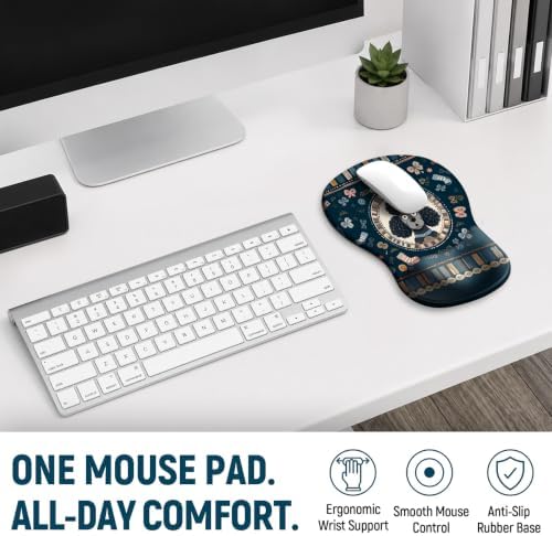 Ergonomic Mouse Pad with Wrist Rest, Gel Wrist Support, Poodle
