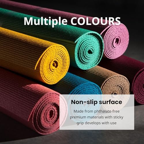 Everyday Yoga Deluxe Mat, Spacious 72"x24" Non-Slip, 3-5mm Extra Thick