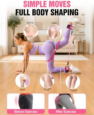 Resistance Bands Set – Resistance Band and Adjustable Ankle Exercise Bands with Cuffs Great Equipment for Training, Working Out, Yoga,Home Gym with Training Guidance & Carry Bag,Set of 8