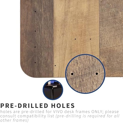 VIVO Reclaimed Wood 71 x 36 in Table Top, DESK-TOP72-36P