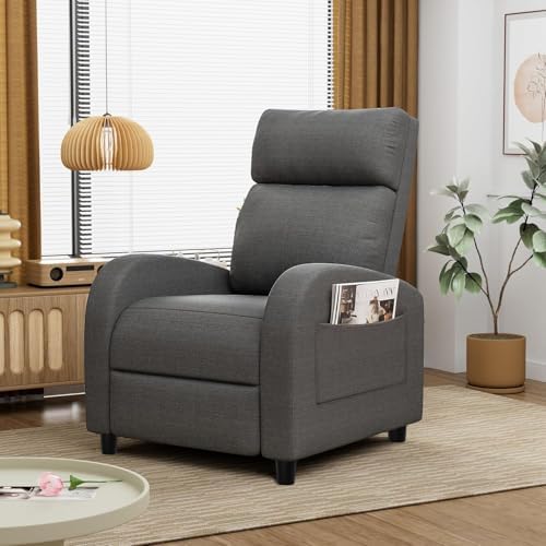 Homall Recliner Chair, Recliner Sofa Fabric for Adults, Grey Recliners