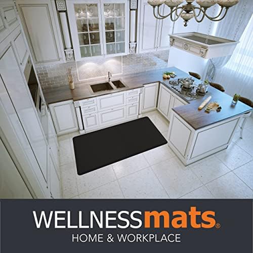WellnessMats Original Collection Anti-Fatigue Floor Mat, Polyurethane – Ergonomic Support Pad for Home, Kitchen, Garage, Office Standing Desk – Water Resistant - Made in USA