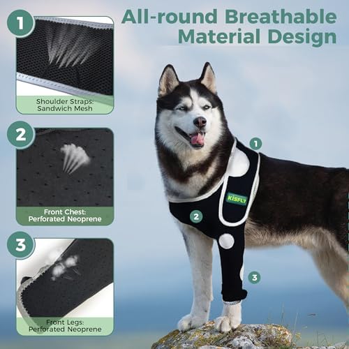 Dog Elbow Protector, Front Leg Sleeve for Elbow & Shoulder, M