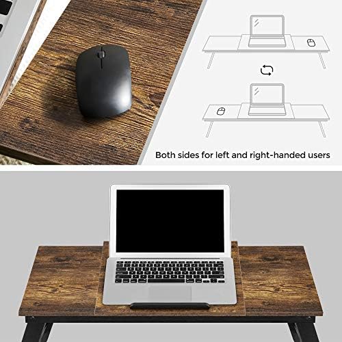 SONGMICS Bed Laptop Desk, Folding Bed Tray, Adjustable Angle and Height