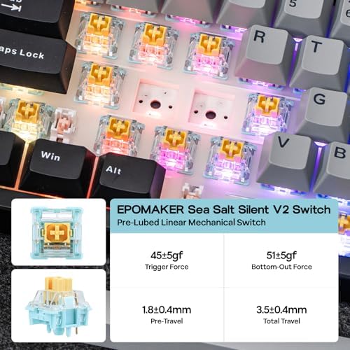 EPOMAKER TH108 PRO Full Size Mechanical Keyboard with Screen & Knob