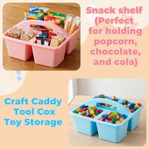 Kathfly 12 Pack Classroom Caddy Organizer with Handle Bulk, Mixed Color 1