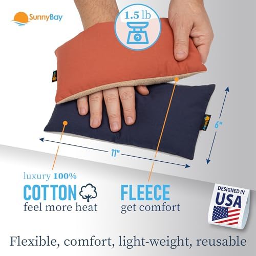 SunnyBay Microwavable Neck and Shoulder Heating Pad, 6x11 Inches, 2 Pack