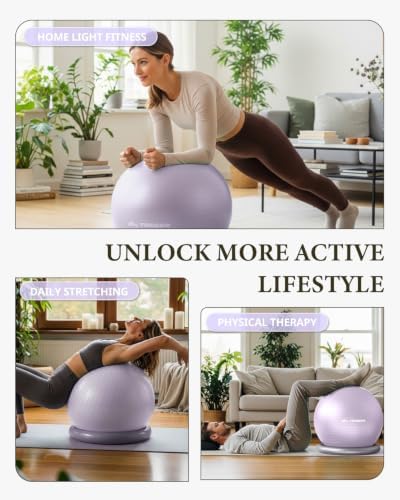 Trideer Exercise Ball Chair – Yoga Ball Chair for Office, Pregnancy & Home
