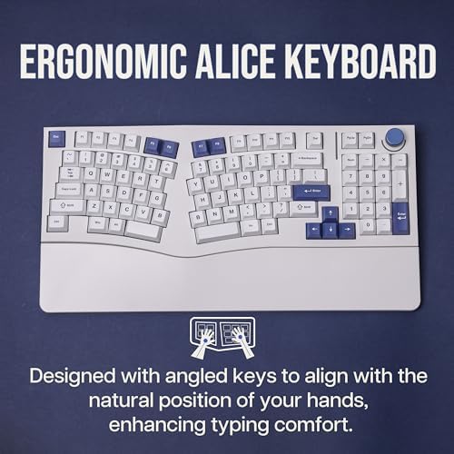 MechLands Feker Alice98 Ergonomic 98 Keys Custom Mechanical Keyboard with KiiBoom x Maorbeng Meow Meow Squad Keycaps Set