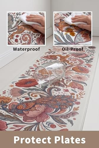 2-Piece Kitchen Mats, Waterproof, 17 x 29 + 17 x 59 in