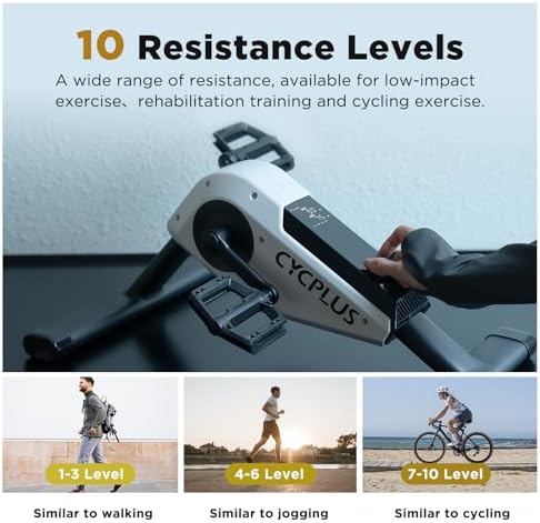 CYCPLUS Mini Bike Pedal Exerciser DC1 160W BLDC Motor, ERG Mode