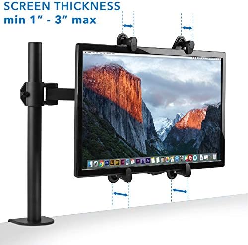 Mount-It! Non-VESA Monitor Mount Adapter Kit – Universal VESA Mount Adapter for 13–27 Inch LCD LED Screens, Converts to 75x75 & 100x100, Heavy Duty Steel Bracket for Desk