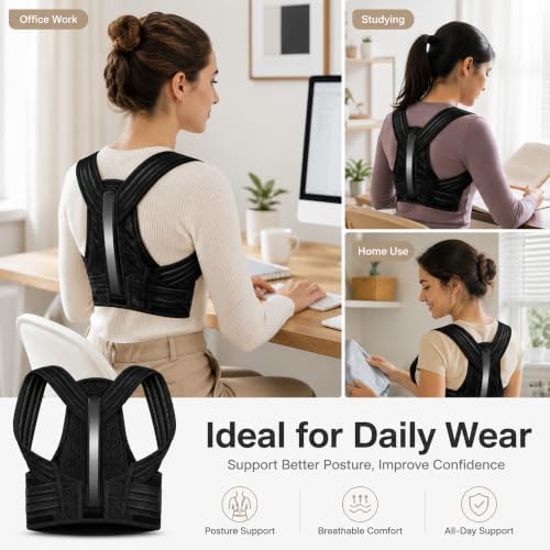 Posture Corrector, Breathable Upper Back Support Brace, One Size
