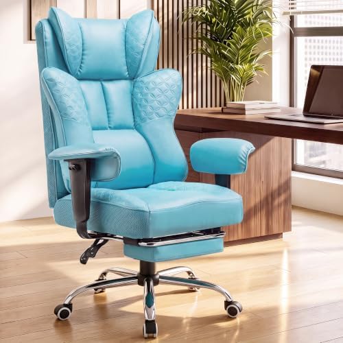 COMHOMA Big and Tall Gaming Chair with Footrest Ergonomic Office Chair