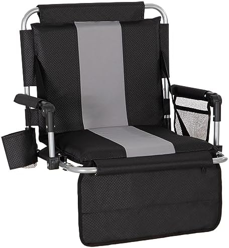 LET'S CAMP Folding Stadium Seat Bleacher Chair Portable Stadium Chair