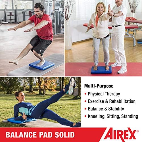 AIREX Balance Pad – Stability Trainer for Balance, Stretching, Physical Therapy, Exercise, Mobility, Rehabilitation and Core Training Non-Slip Closed Cell Foam Premium Balance Pad