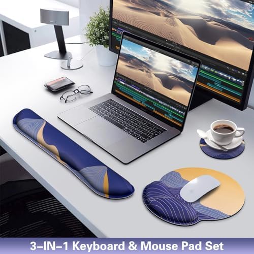 Ergonomic Keyboard Wrist Rest, Mouse Pad with Wrist Rest Anime