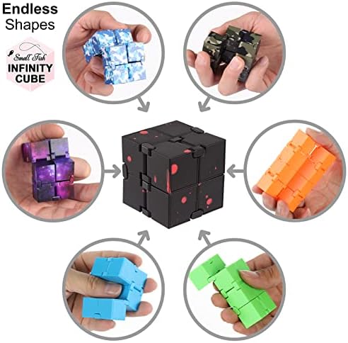 Fidget Cube for Kids & Adults, Built-in Metal Never Ending Infinity Cube