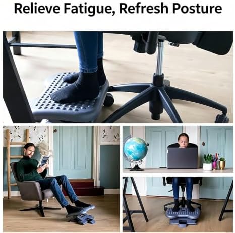 Multi‑Angle Tilting Under‑Desk Foot Unit, Reinforced Heavy‑Duty Base