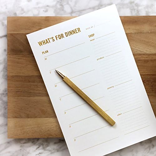Meal Planning Notepad - What's for Dinner Weekly Meal Planner and Grocery List Magnet Pad with Tear-Off Shopping List - Family Dinner Menu for Fridge & Meal Prep - 6x9” - 50 Sheets (Pack of 2)