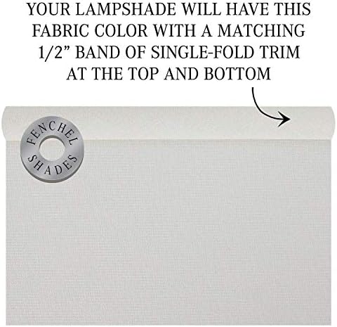 FenchelShades.com Lampshade 6" Top Diameter x 10" Bottom Diameter x 8" Slant Height 6x10x8" with Spider Attachment Diameter 0.4 Inch for Lamps with a Harp (Snow)