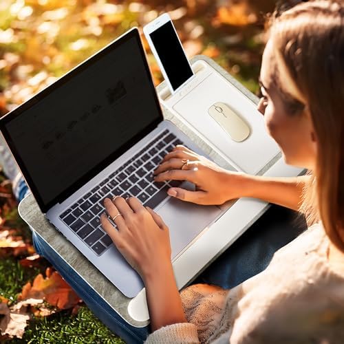 LAPGEAR Home Office Pro Lap Desk – Taj Mahal Marble, Fits 15.6” Laptops