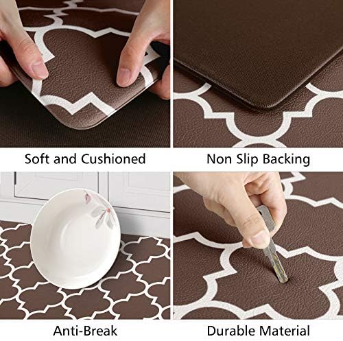 KMAT Kitchen Mat Set of 2,Cushioned Anti-Fatigue Kitchen Mats for Floor