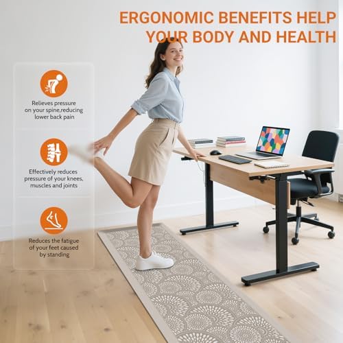 Mattitude 4/5 Inch Kitchen Mat, Waterproof Non-Slip Standing Mats and Rugs