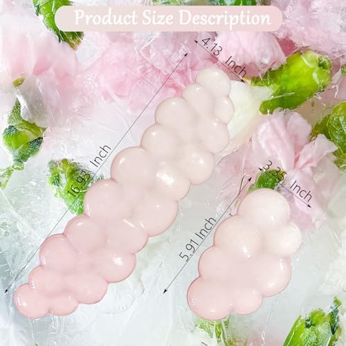 Gel Cloud Wrist Rest for Keyboard and Mouse Gradient Light Pink Clear Keyboard Wrist Rest Transparent Ergonomic Cute Cool Mouse Wrist Pad Silicone Non-Slip Wrist Pad for Computer Gaming Laptop Office