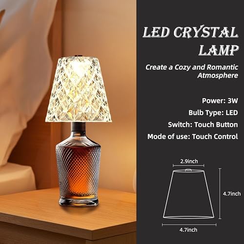 Wine Bottle Lamp Crystal Clear
