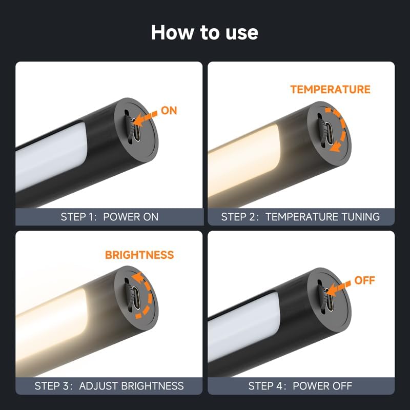 Computer Monitor Light Bar- LED Monitor Light Lamp with 4 Adjustable Brightness/Color Temperature- Eye-Caring USB Computer Lamp Dimmable Screen Light Bar for Work and Office