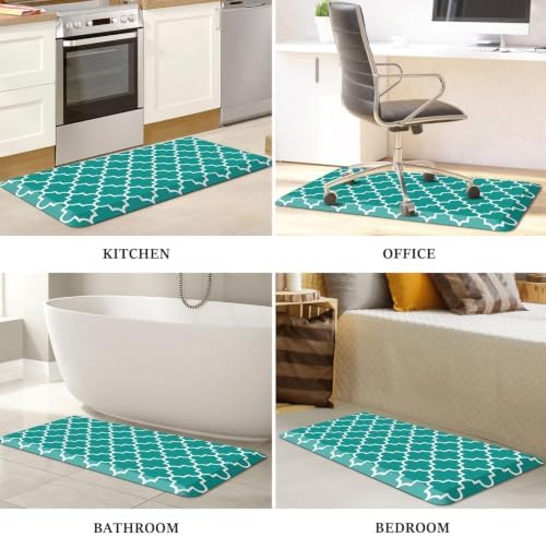 WISELIFE Anti Fatigue Floor Mat - 4/5 Inch Thick Kitchen Mat Non Slip Waterproof Heavy Duty Ergonomic Comfort Mat Durable for Home, Office, Sink, Laundry,(20" x 39", Green)