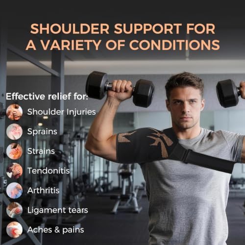Rotator Cuff Shoulder Brace for Women & Men with Copper Fiber