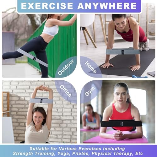 Resistance Bands for Working Out, 3 Levels Fabric Exercise Bands Set