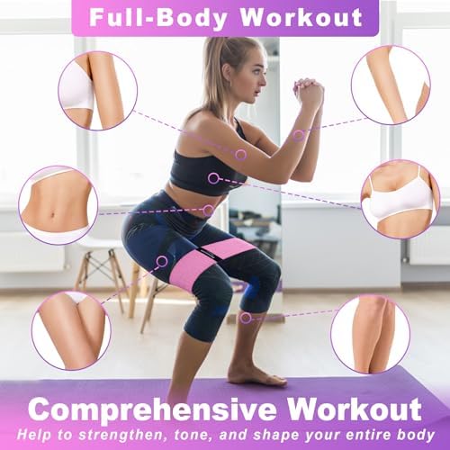 Resistance Bands for Working Out, 3 Levels Fabric Exercise Bands Set