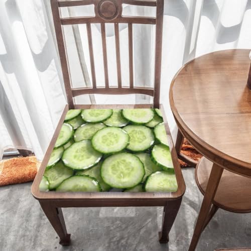Square Chair Cushion Zipper Polyester Cover Cucumber Pickle