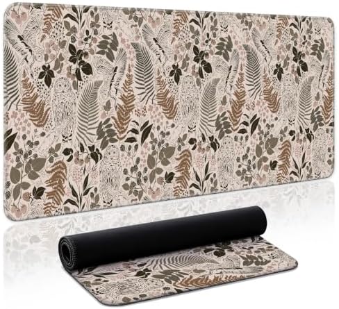 Aesthetic Desk Mat, Cute Magical Forest Desk Pad Protector for Work & Decor, 31.5" x 11.8", Pretty Non-Slip Extended Mouse Pad for Office or Home