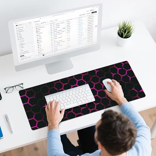 Mouse Pad Gaming - Desk Mat for Keyboard and Mouse - Large Mouse Pads for Desk, Gaming Mousepad with Non-Slip Base, Desks Pad (31.5" X 11.8") for Game, Office and Home