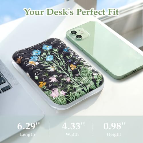 Ospelelf Desk Elbow Rest Pad, Gel Arm Rest for Keyboard and Mouse, Bushes