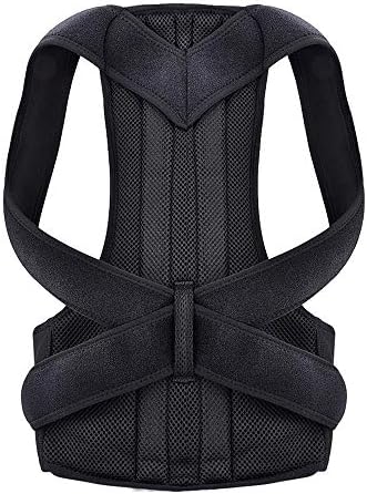 ASHER FASHION Postural Correction vest Unisex Anti-hump Correction Tape Adjustable Body Shaping Corrector Adult Invisible Sitting Clothes (Small)