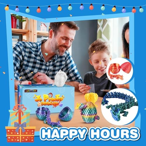 3D Printed Dragon Eggs, 8pcs Articulated Fidget Toys