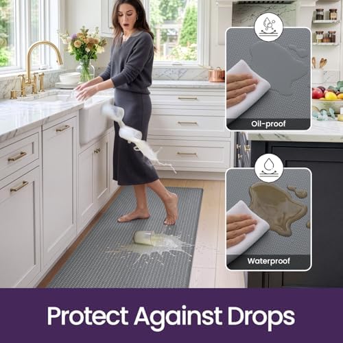 DEXI Kitchen Floor Mats Cushioned Anti Fatigue, 23x59 Non Slip Runner Rug