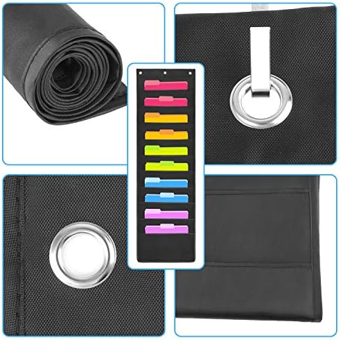HAOHAN 10 Pockets Over Door Hanging Wall File Organizer, Oxford Cloth Storage Pocket Chart for Magazines, Pens, File Folders in Office and School