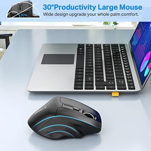E-YOOSO Large Wireless Mouse for Big Hands, 6 Buttons, 5-Level 4800 DPI
