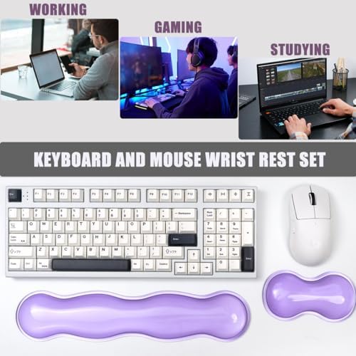 Gel Keyboard Wrist Rest, Purple Wrist Pad for Computer Keyboard