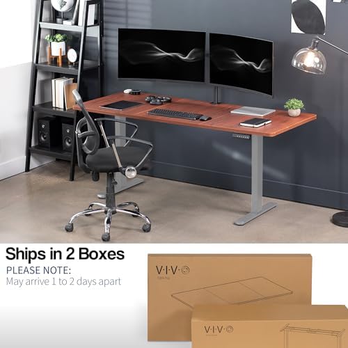 VIVO Dark Walnut 71 x 30 in Standing Desk, DESK-KIT-E2G7D