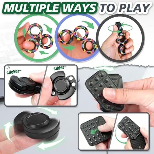 10 Pcs Magnetic Fidget Toys for Adults Teens Metal Sensory Toy Cool Gadgets